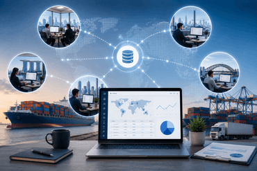Global logistics network visualization