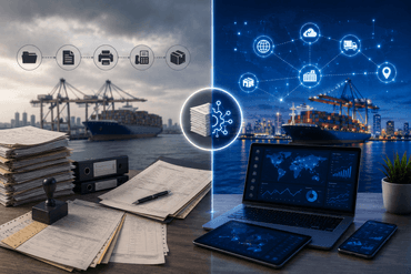 Paper to digital logistics transformation
